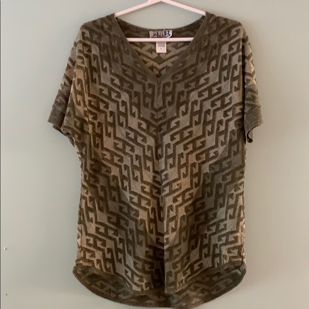 Army Green Tunic Short sleeve shirt
